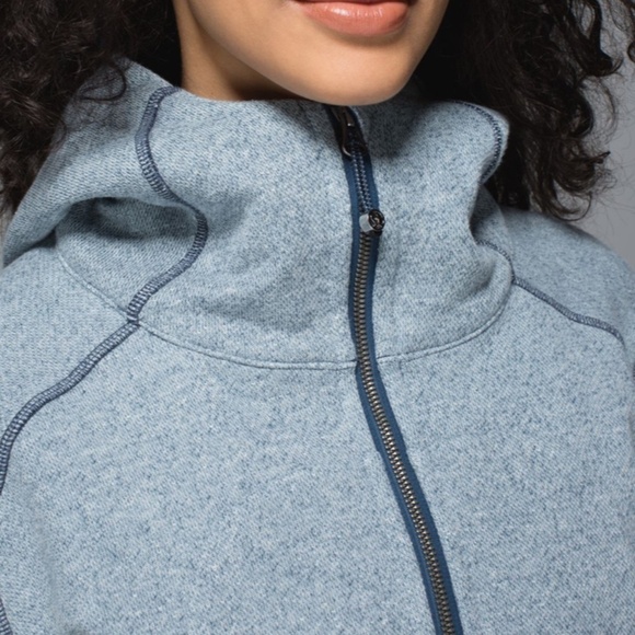 Lululemon On The Daily Hoodie Heathered Poseidon / Heathered Denim Poseidon - 2 - Picture 4 of 16